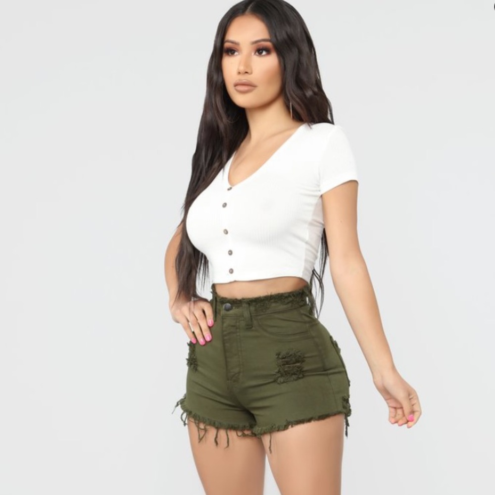 Fashion Nova Heaven Only Knows Distressed Shorts